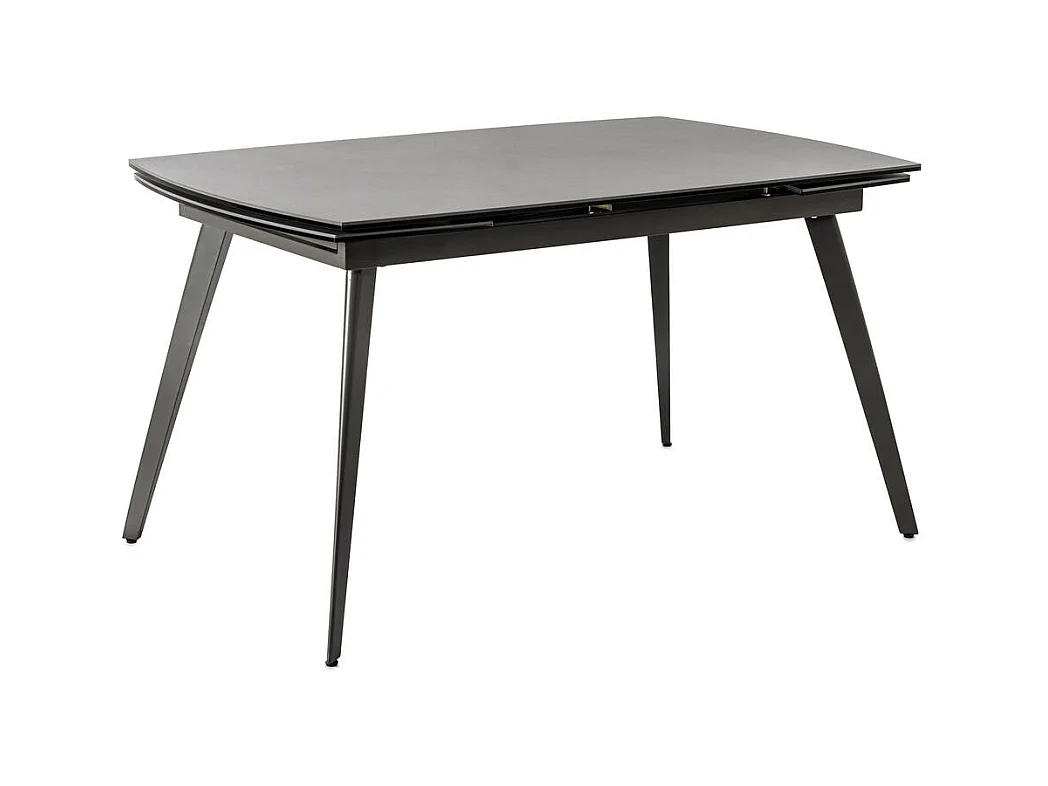 Nicolas - Uitschuifbare tafel (140/200 x 90 cm) in antraciet keramiek