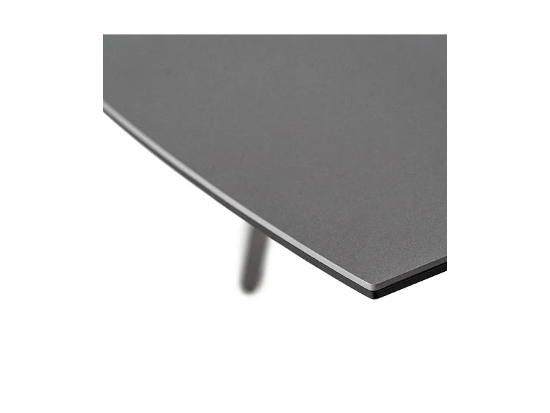 Nicolas - Uitschuifbare tafel (140/200 x 90 cm) in antraciet keramiek