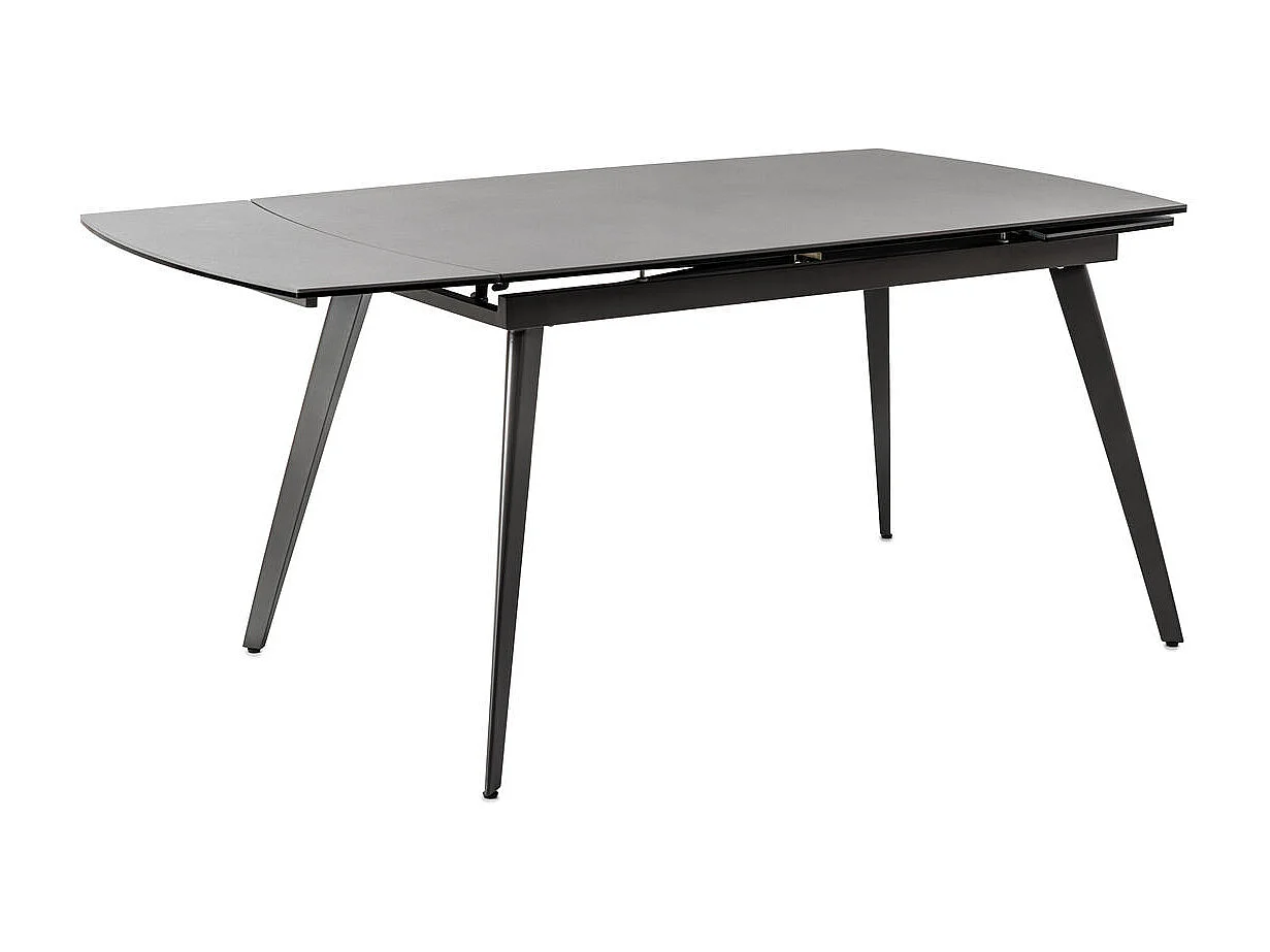 Nicolas Table extensible (140/200x90 cm) en céramique anthracite
