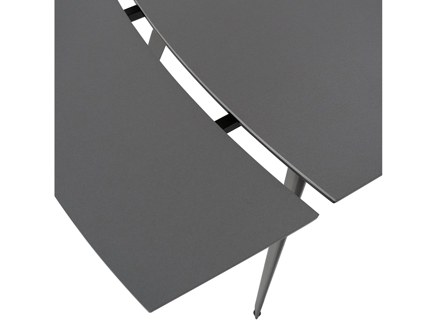 Nicolas Table extensible (140/200x90 cm) en céramique anthracite