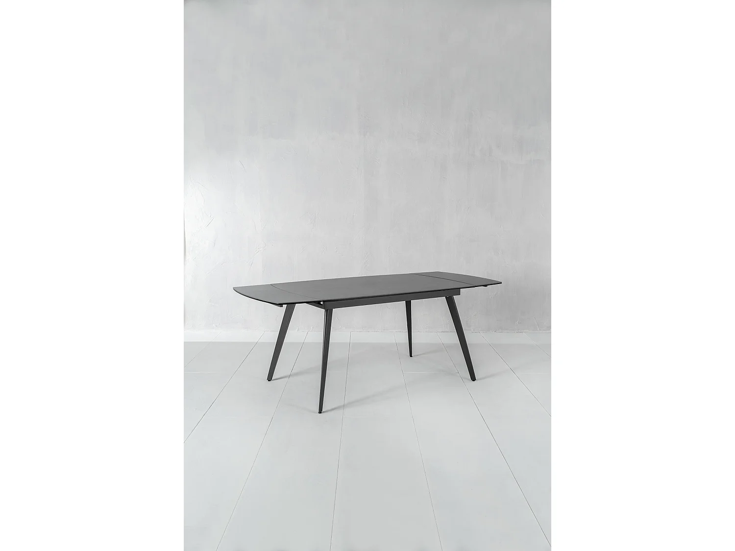 Nicolas Table extensible (140/200 x 90 cm) en céramique anthracite