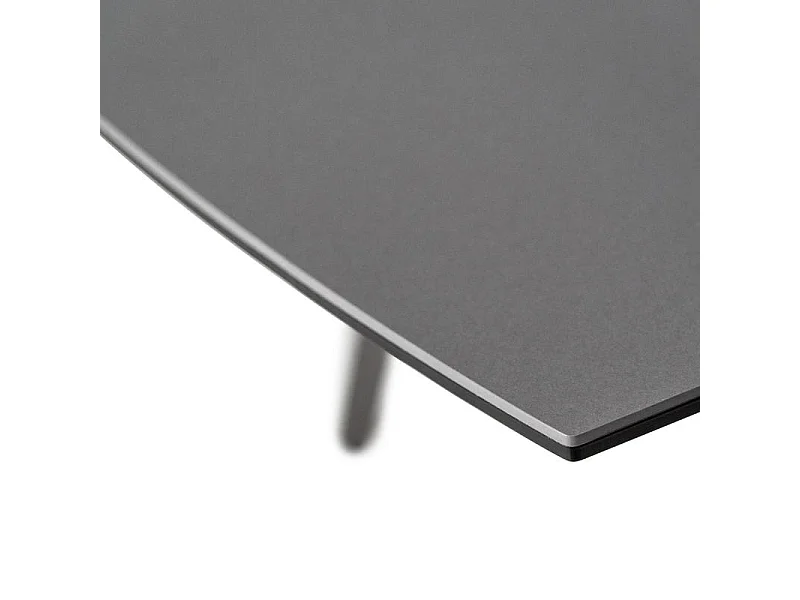 Nicolas Table extensible (140/200 x 90 cm) en céramique anthracite