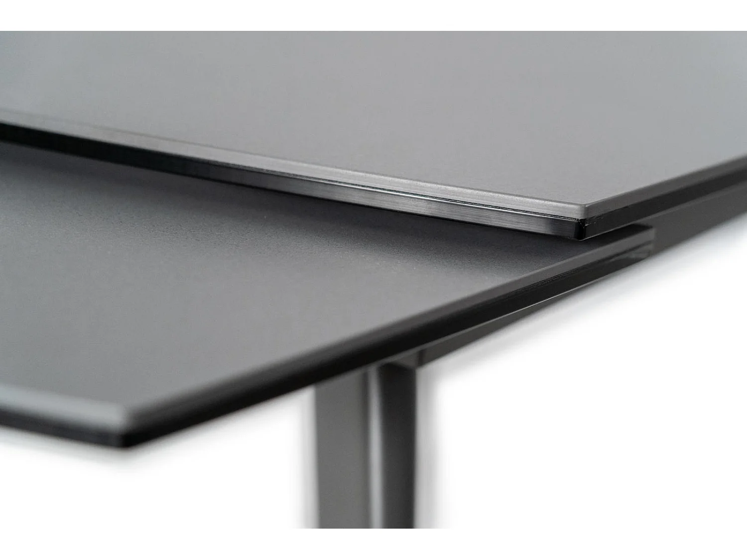 Nicolas Table extensible (140/200 x 90 cm) en céramique anthracite