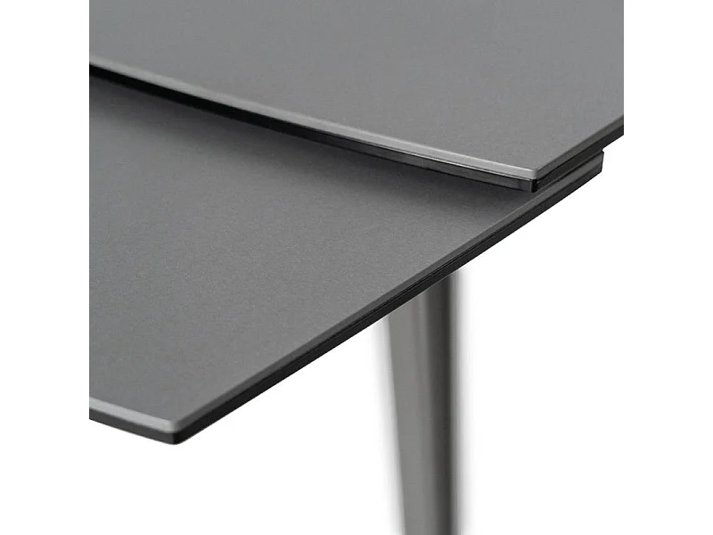 Nicolas Table extensible (140/200 x 90 cm) en céramique anthracite
