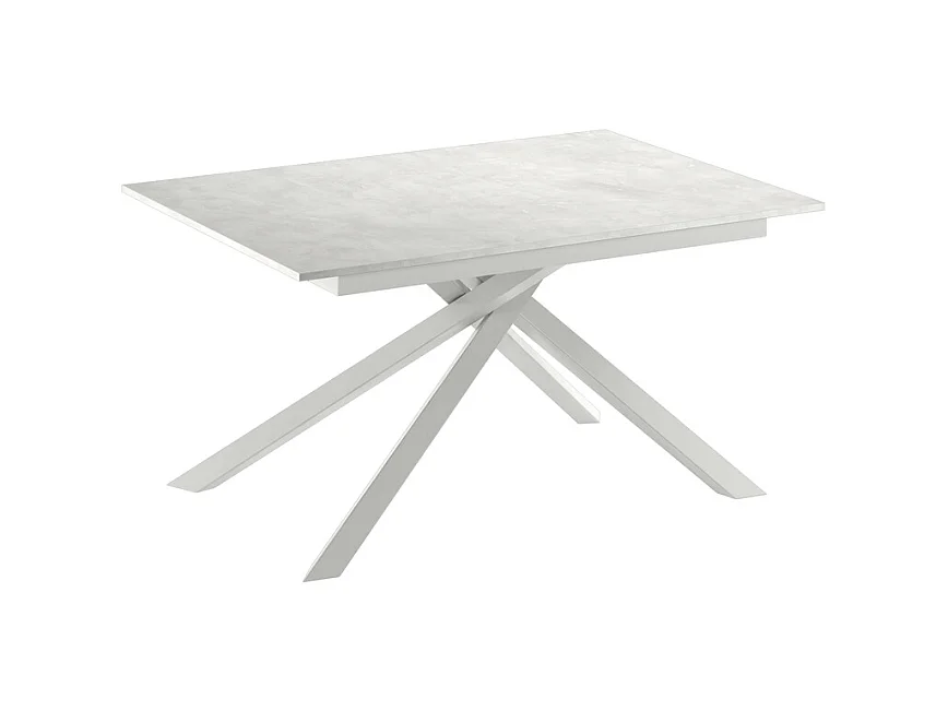 Pulse – Ausziehbarer Tisch (140/190 x 90 cm) aus weißem Melamin