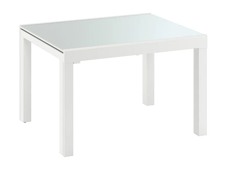 Executive - Uitschuifbare tafel (120/175/230/290/350 x 83 cm) in wit gehard glas