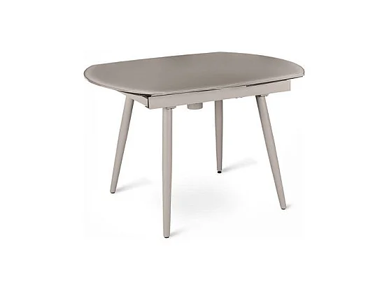 Table extensible Kyoto Four en verre trempé gris tourterelle jusqu'à 180 cm