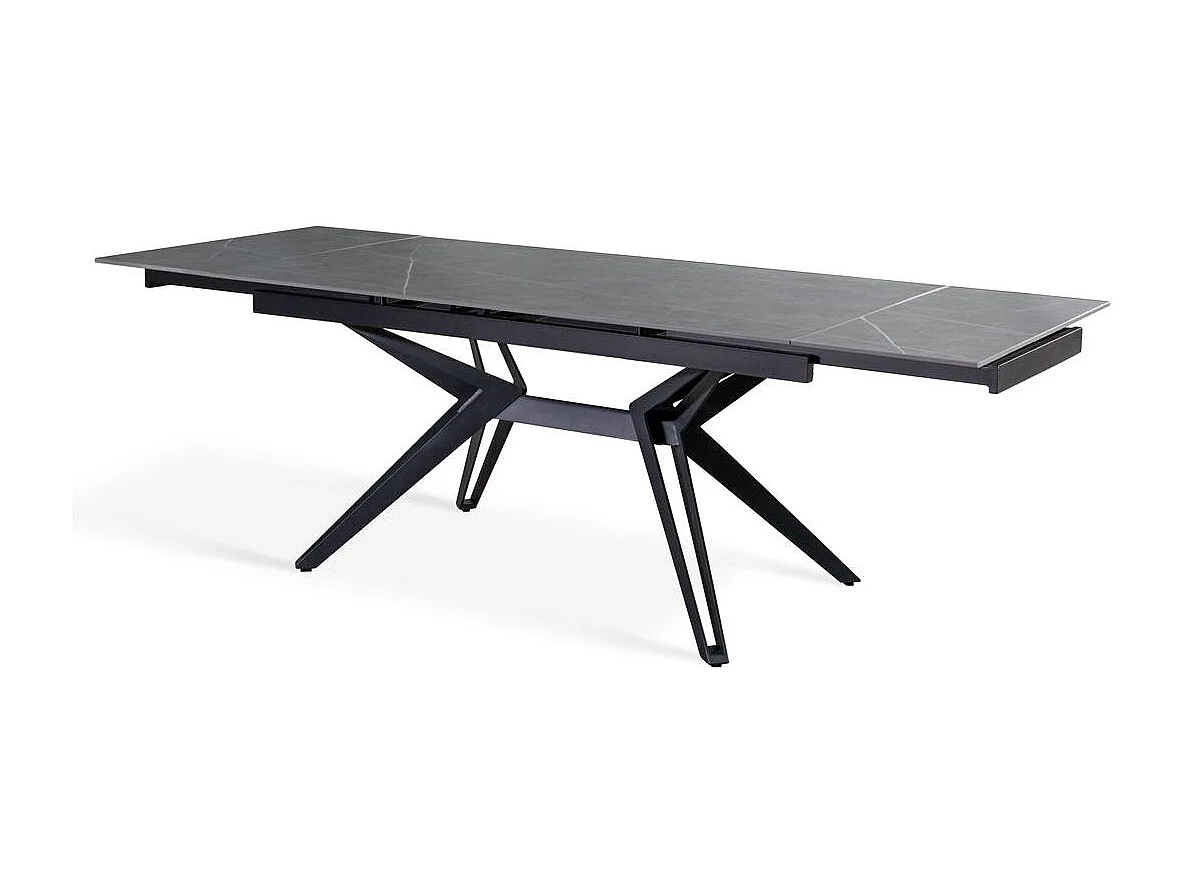 Match 3 Table extensible (160/240 x 90 cm) en Céramique Noire