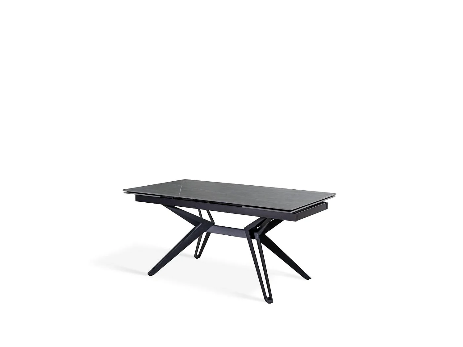 Match 3 Table extensible (160/240 x 90 cm) en Céramique Noire