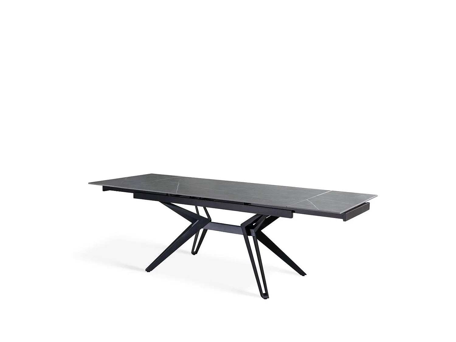 Match 3 Table extensible (160/240 x 90 cm) en Céramique Noire