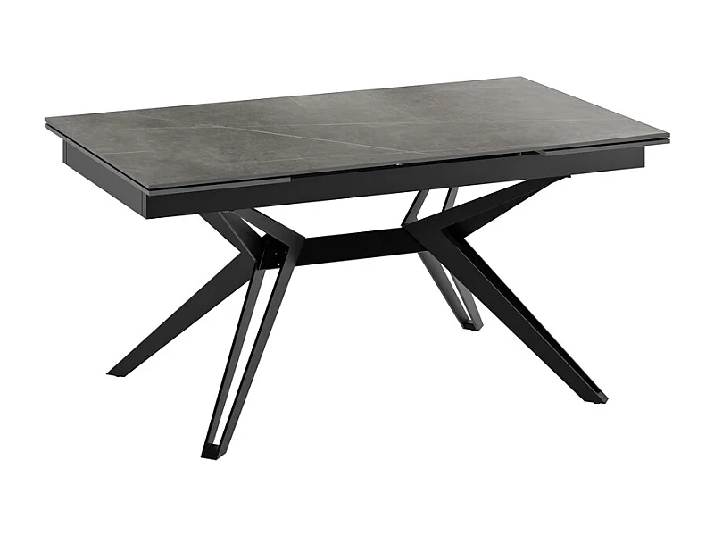 Match 3 Table extensible (160/240 x 90 cm) en Céramique Noire