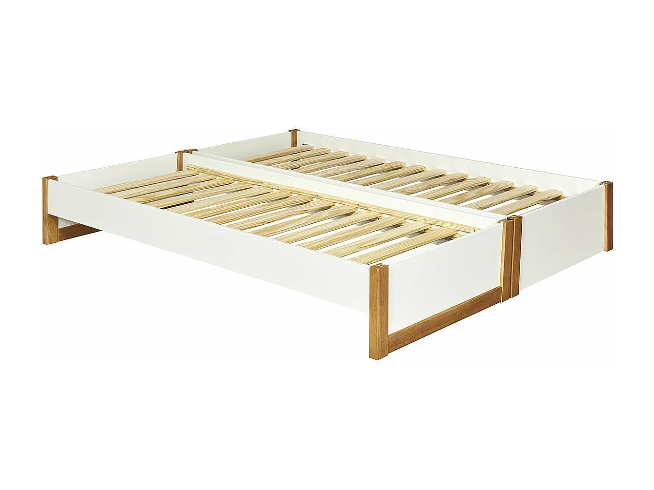Lit gigogne 80x200 cm bois massif bois HOLAF