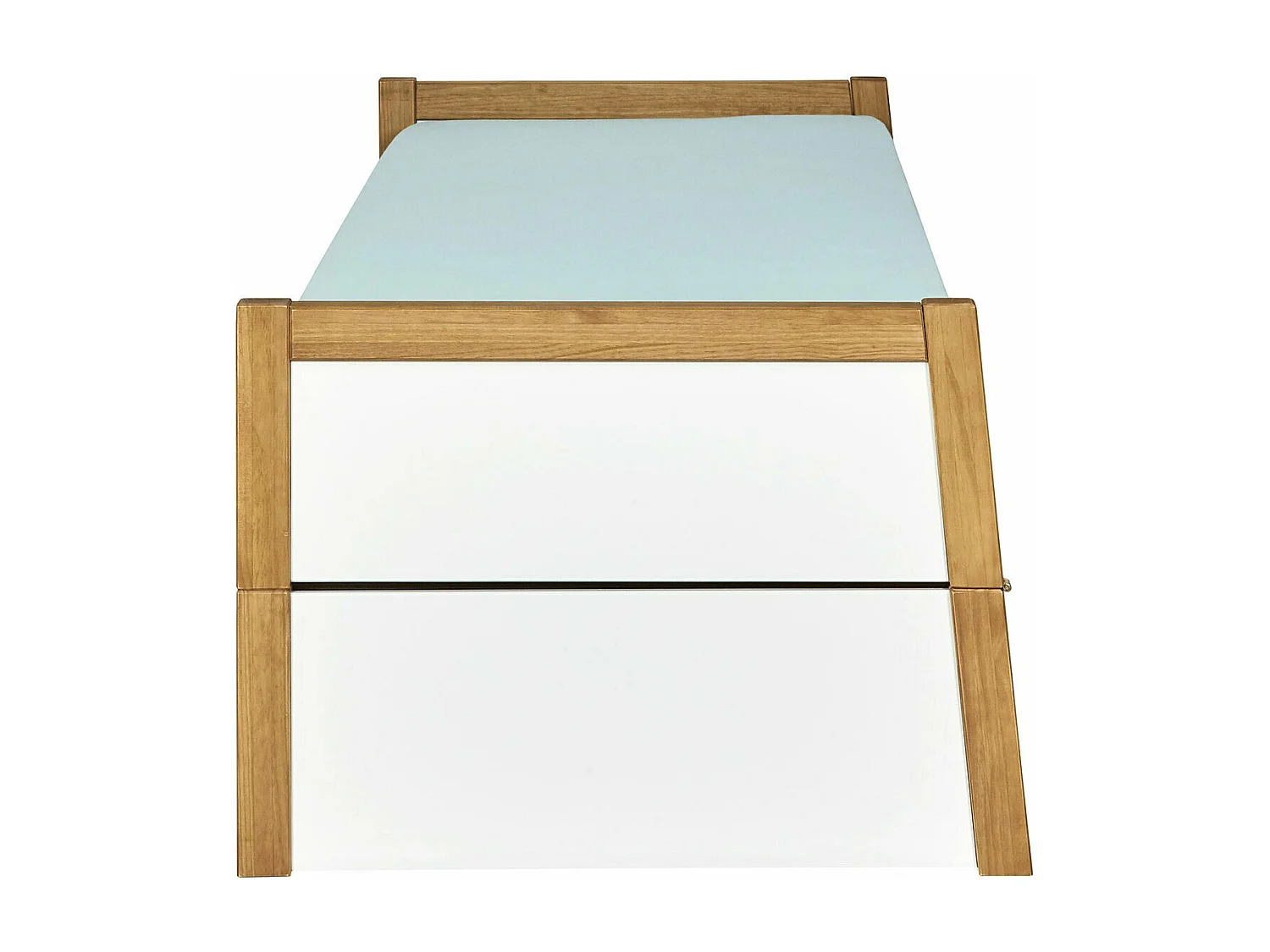 Pack lit gigogne avec matelas 80x200 cm bois massif bois HOLAF