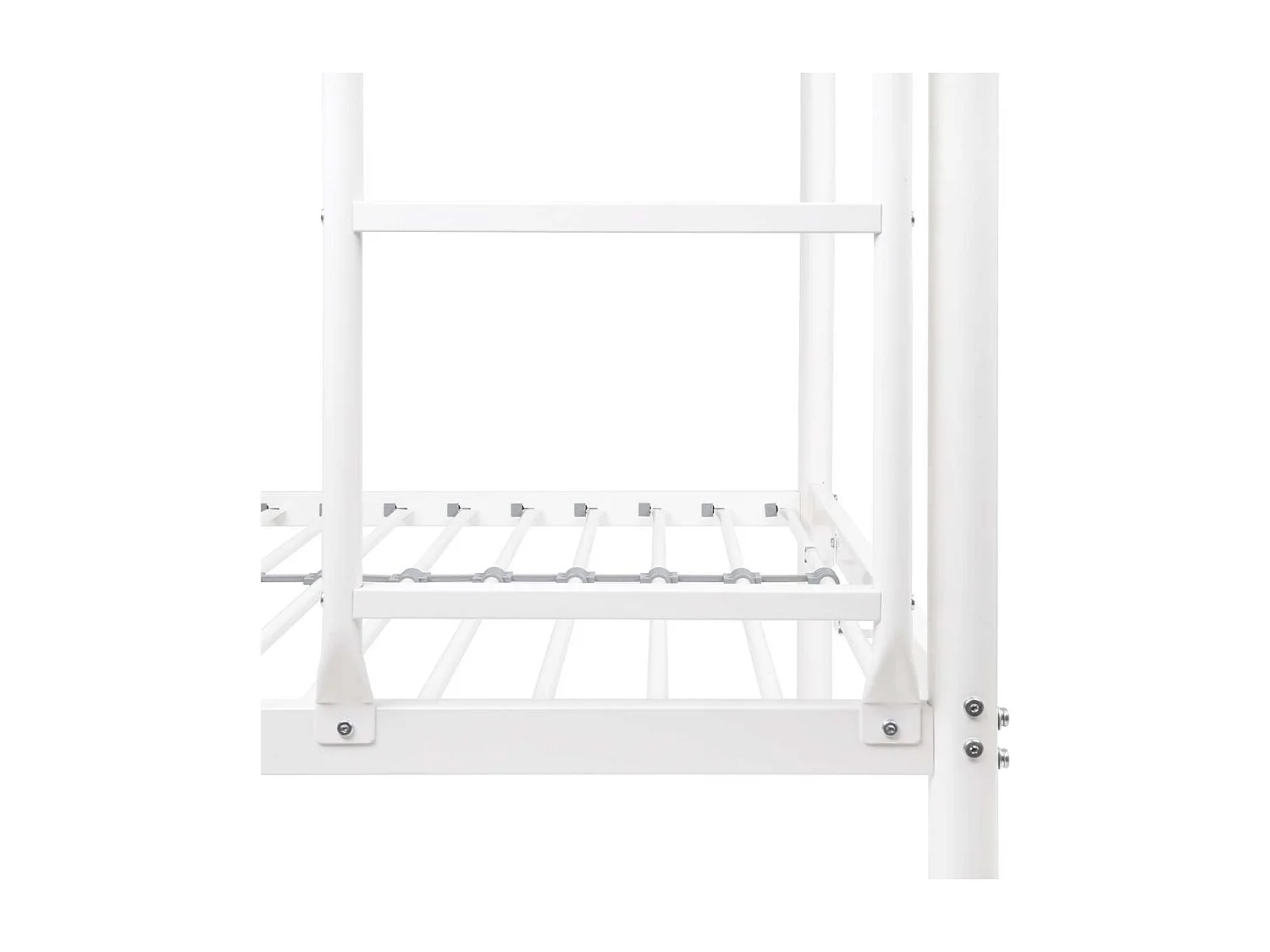 Stapelbedden van metaal en groene stof met lattenbodem - bedmaat 90 x 190 cm - BROS