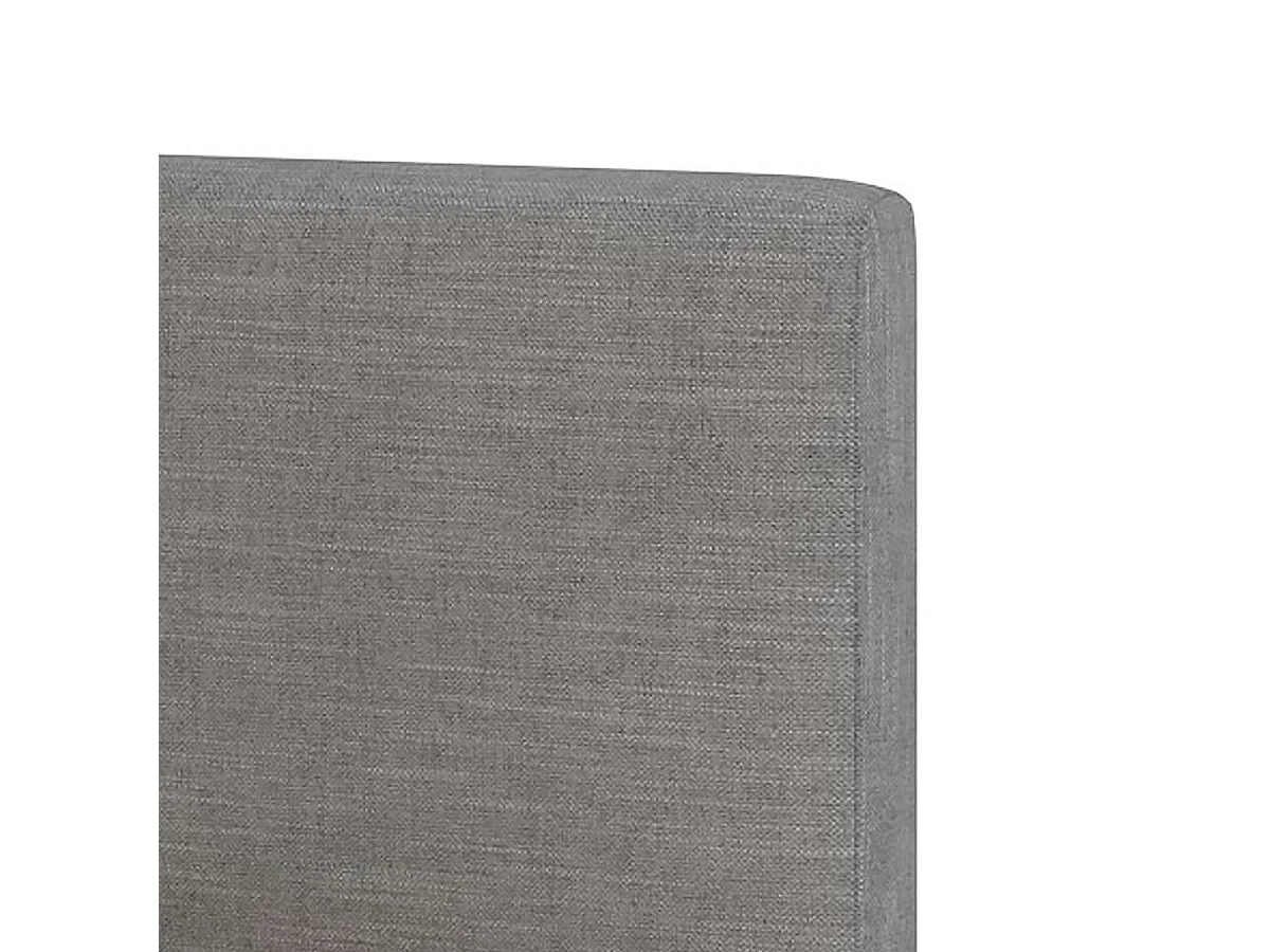 Lit coffre tête de lit haute – couchage 140x190 cm – tissu gris - sommier inclus - ANDY