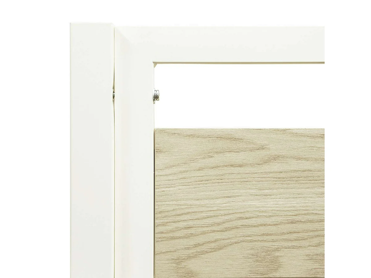 Lit mezzanine avec sommier et escalier en métal finition epoxy blanche et mélamine imitation chêne - grand couchage 140 x 190 cm - MONTANA