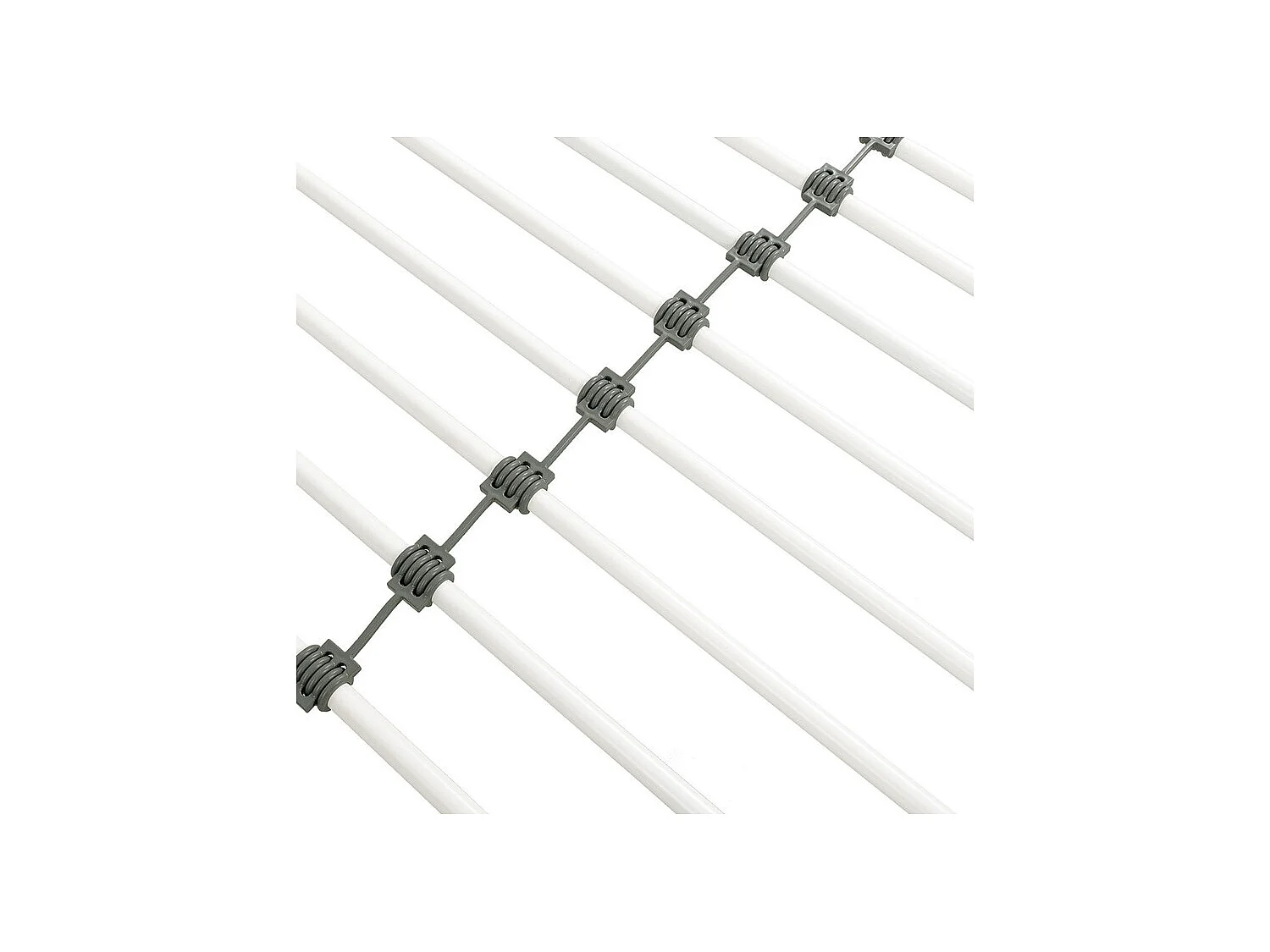 Lit mezzanine avec sommier et escalier en métal finition epoxy blanche et mélamine imitation chêne - grand couchage 140 x 190 cm - MONTANA