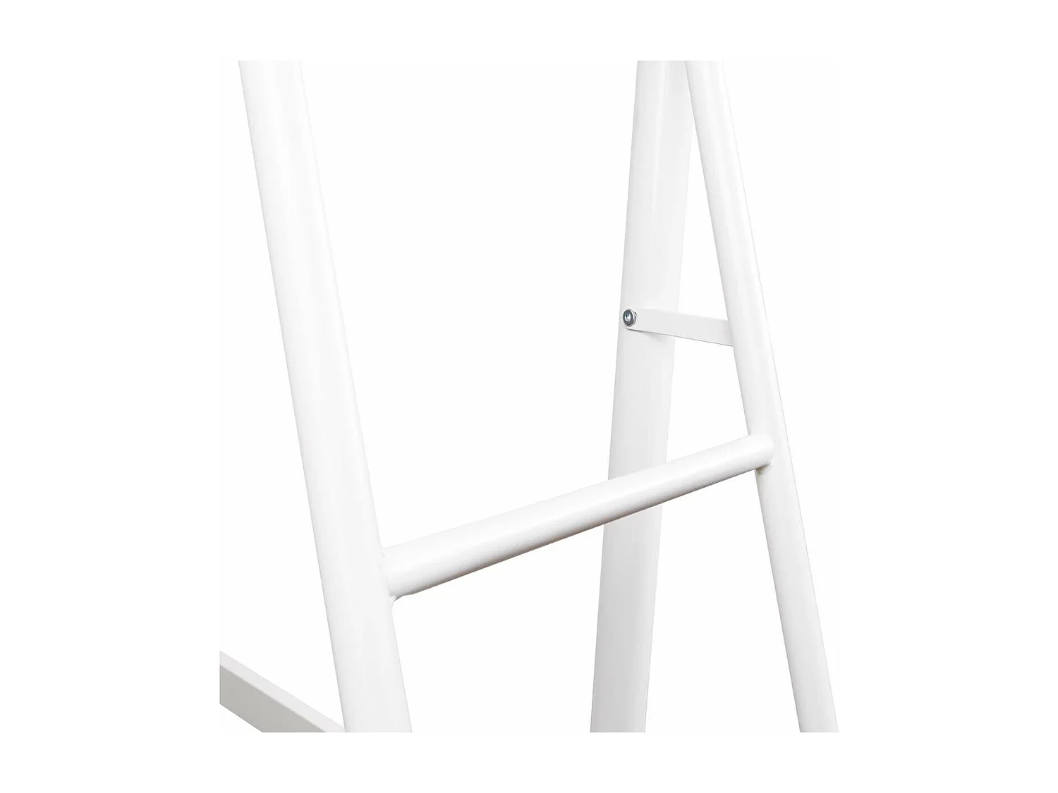 Litera con escritorio integrado en tela gris claro y metal blanco - ROZE