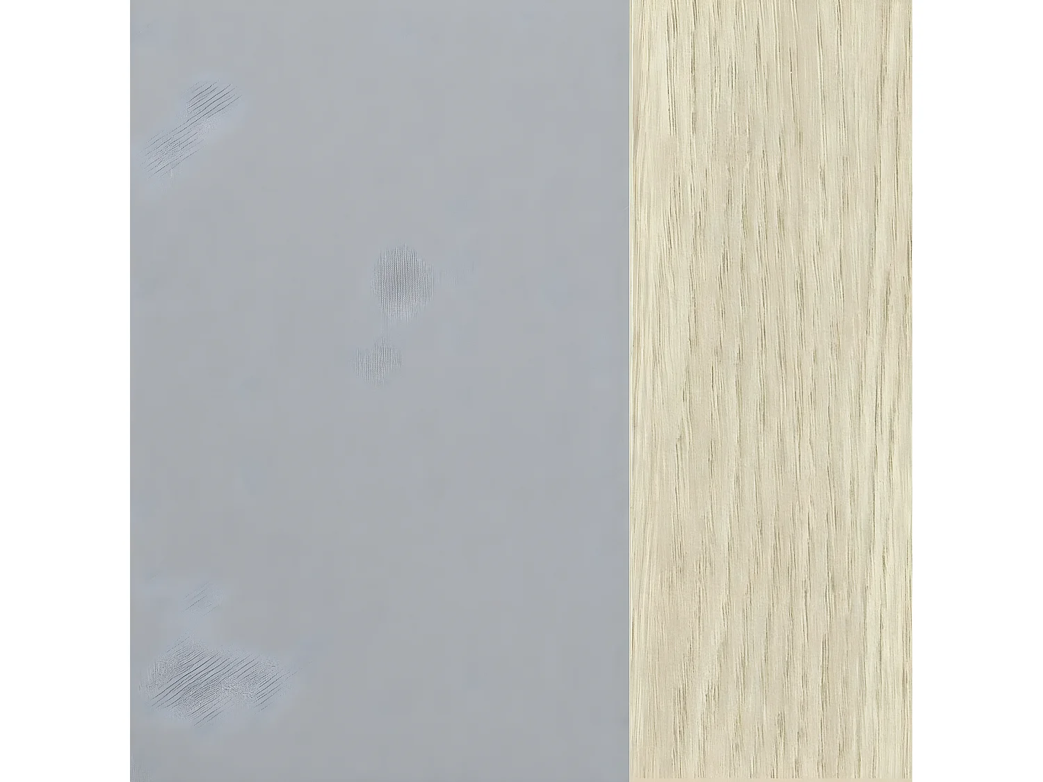 Litera con escritorio integrado en tela gris claro y metal blanco - ROZE