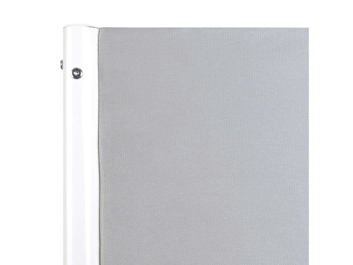 Litera con escritorio integrado en tela gris claro y metal blanco - ROZE