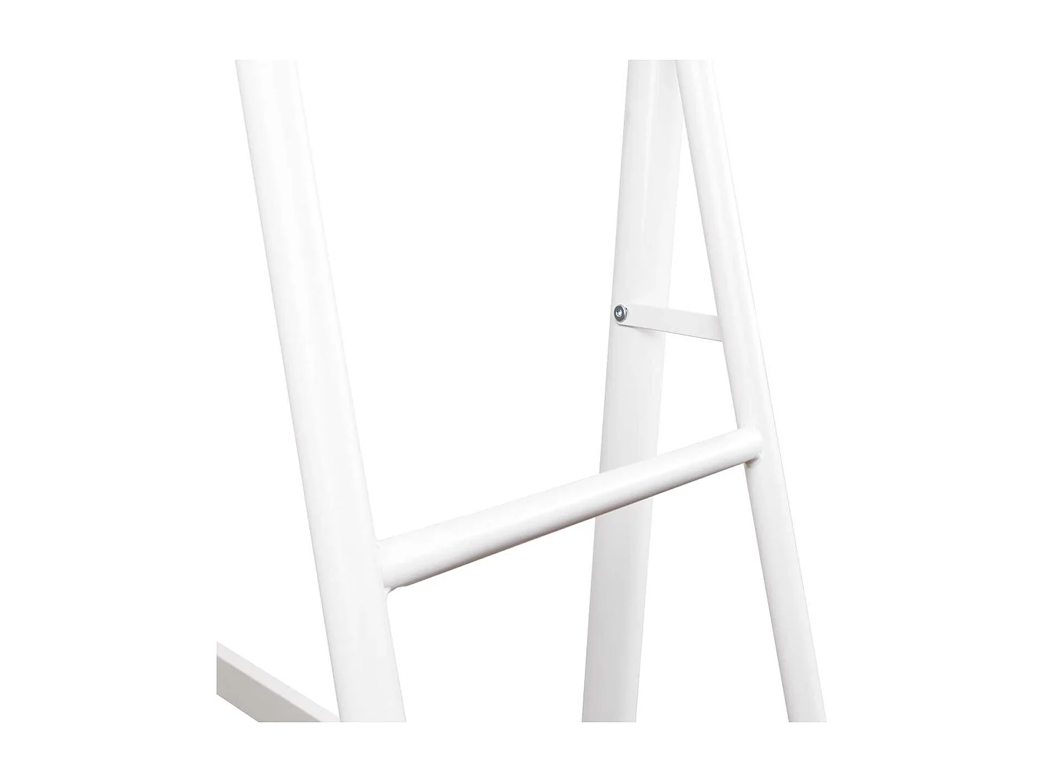 Litera con escritorio integrado en tela gris claro y metal blanco - ROZE