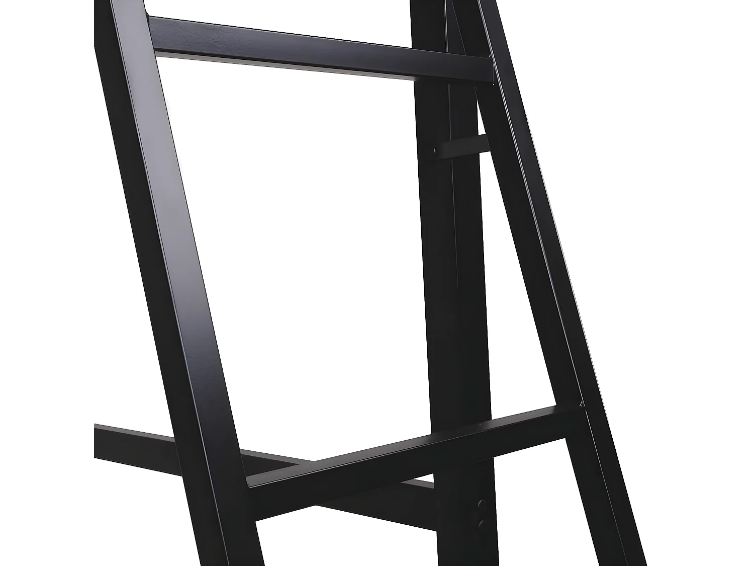 Lit mezzanine avec sommier et bureau en métal finition epoxy noire et mélamine imitation chêne - couchage 90 x 190 cm - DINO