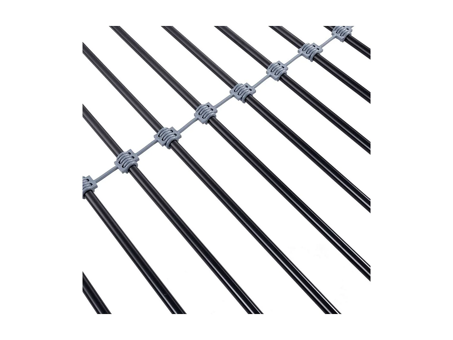 Hochbett mit Metallrahmen und Treppe, schwarzer Epoxid-Finish und Melamin-Eicheimitat - großes Bett 140 x 190 cm - MONTANA