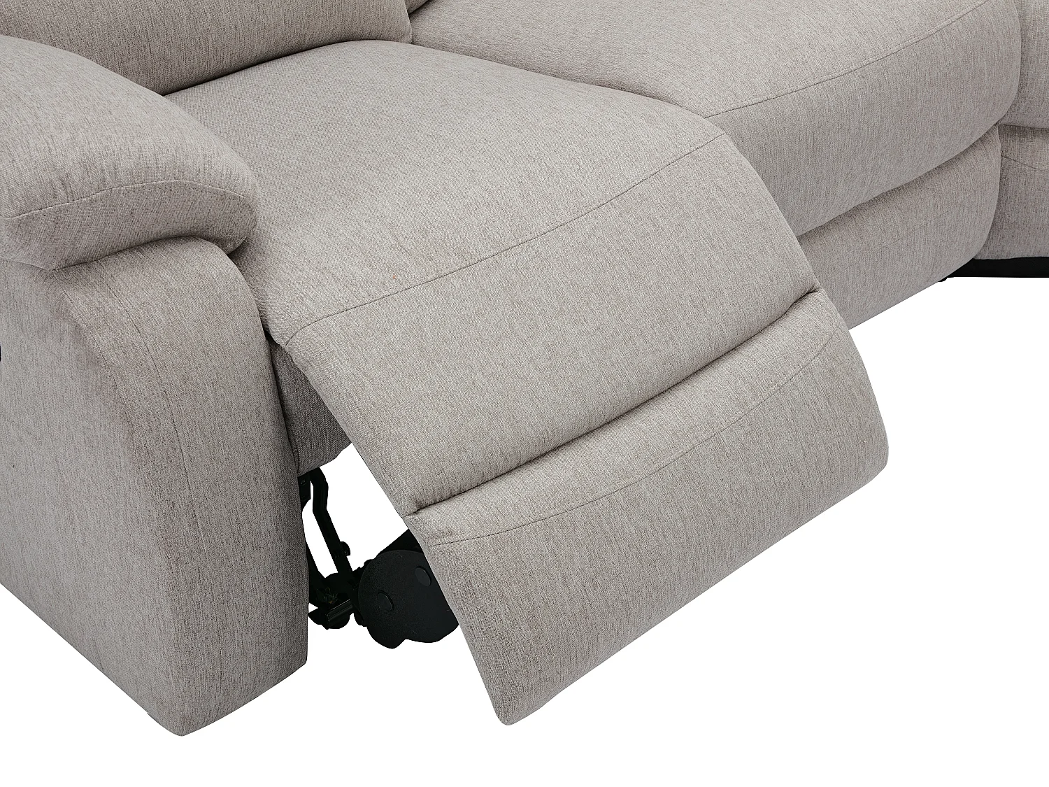 Canapé d'angle relax en tissu chiné beige RIETI