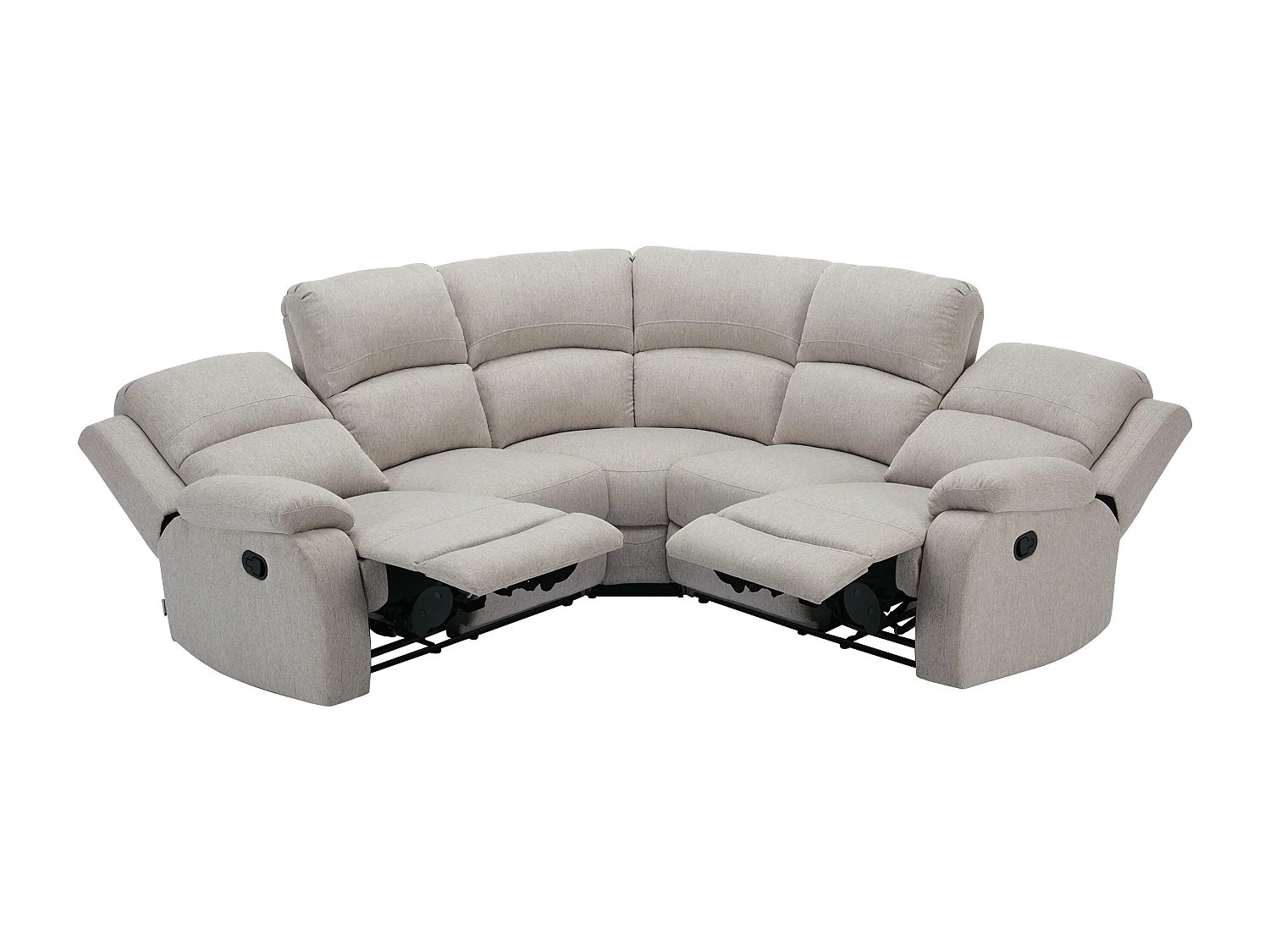 Canapé d'angle relax en tissu chiné beige RIETI