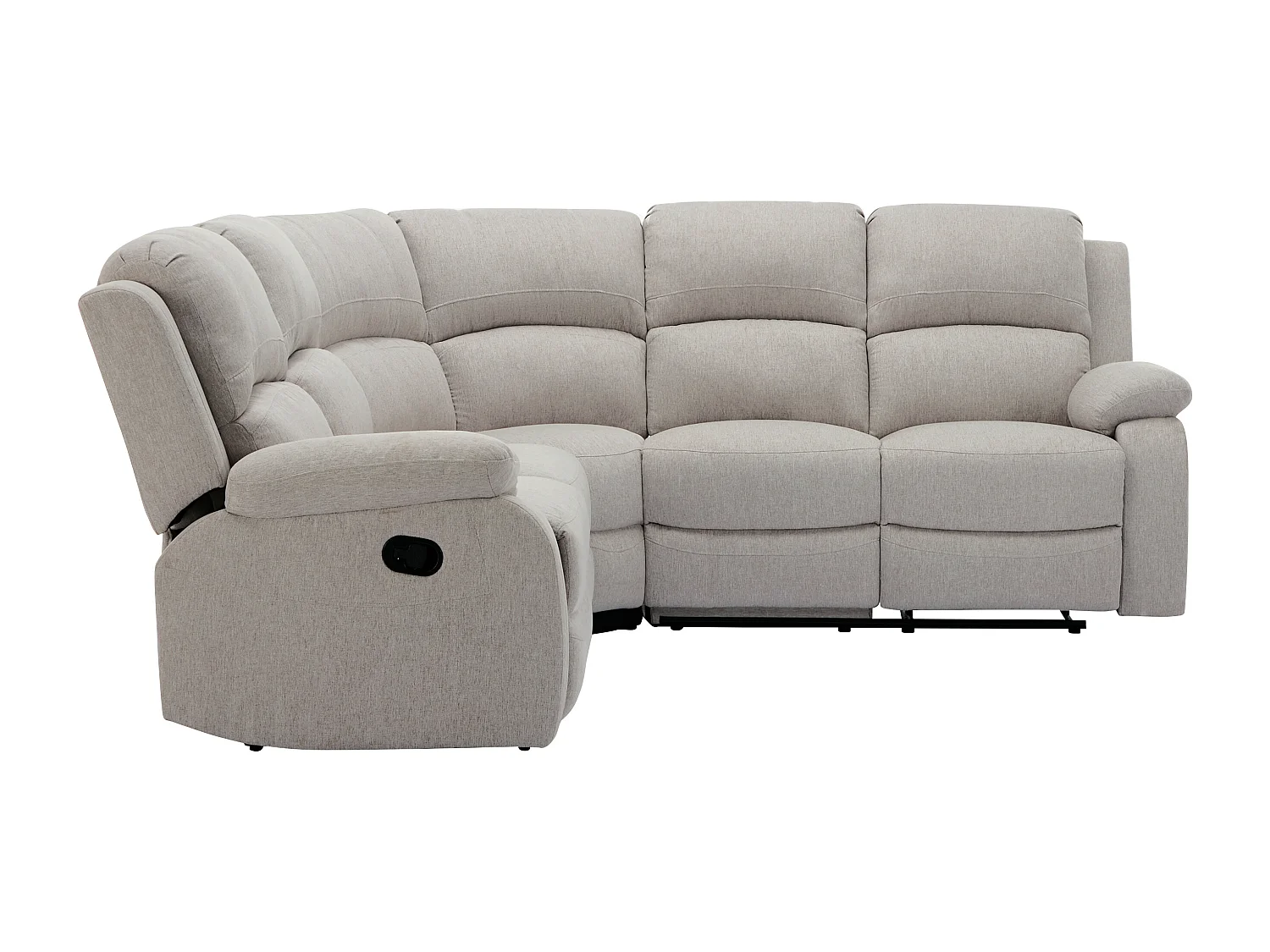 Canapé d'angle relax en tissu chiné beige RIETI