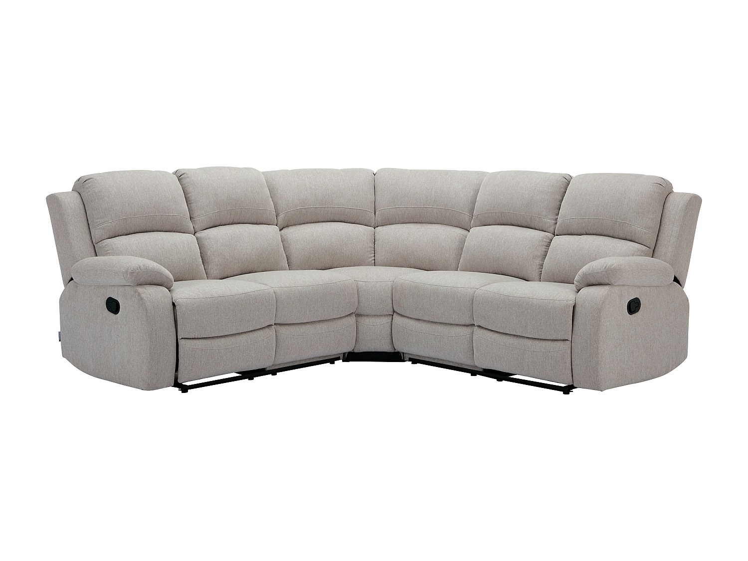 Eckrelaxsofa - melierter Stoff - Beige - RIETI günstig online kaufen