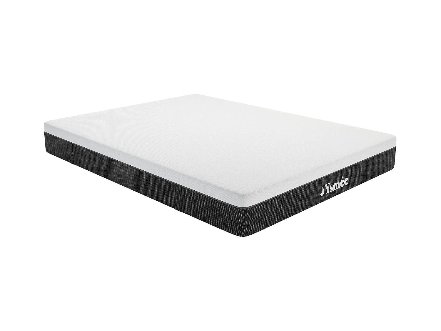 Conjunto de canapé abatible de 180 x 200 cm blanco + colchón de muelles ensacados con 7 zonas desenfundable de 22cm - CELESTRIA de YSMÉE