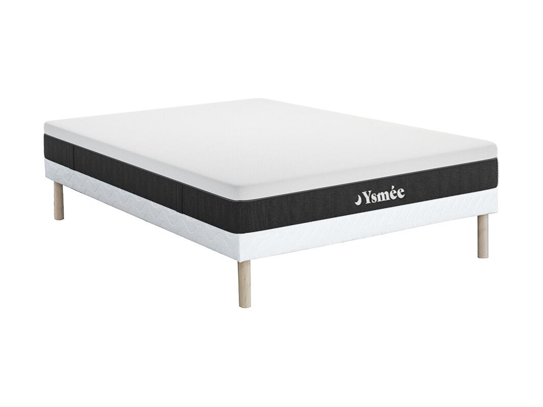 Ensemble 160 x 200 cm sommier tapissier + matelas ressorts ensachés 7 zones déhoussable ép.22cm - CELESTRIA de YSMÉE