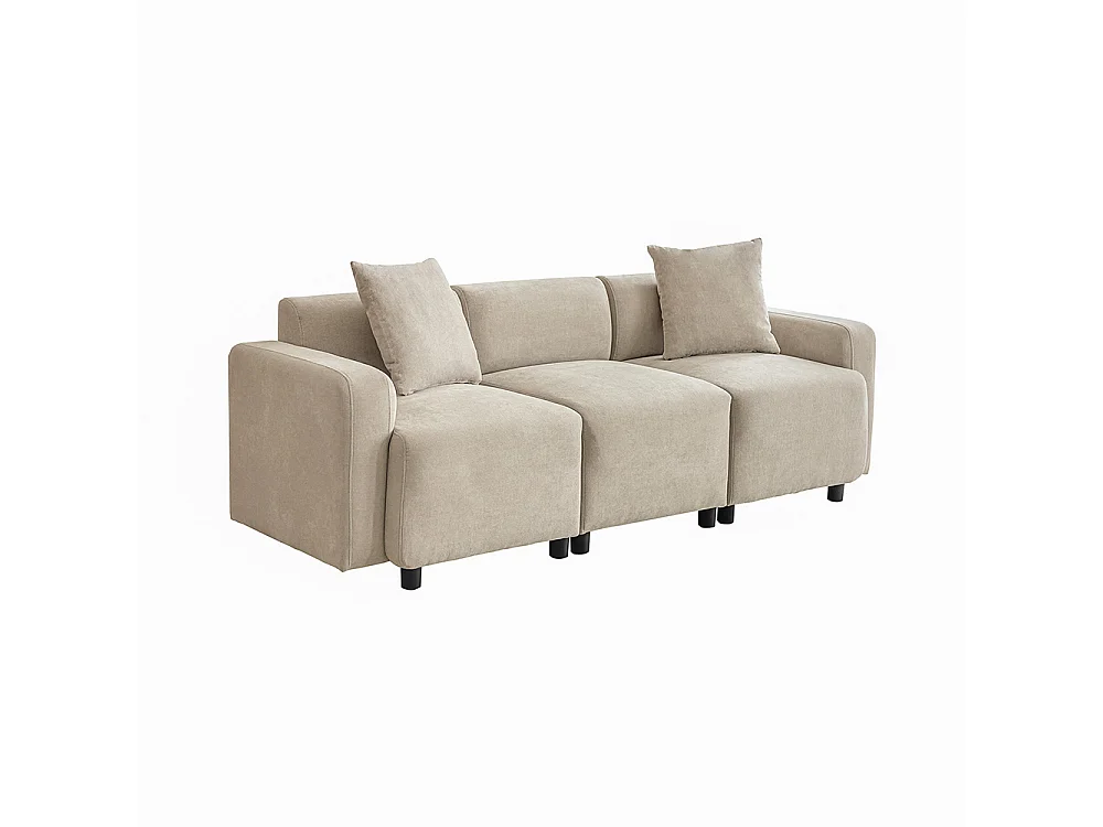 Canapé 3 places en lin beige