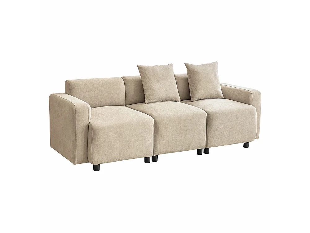 Canapé 3 places en lin beige