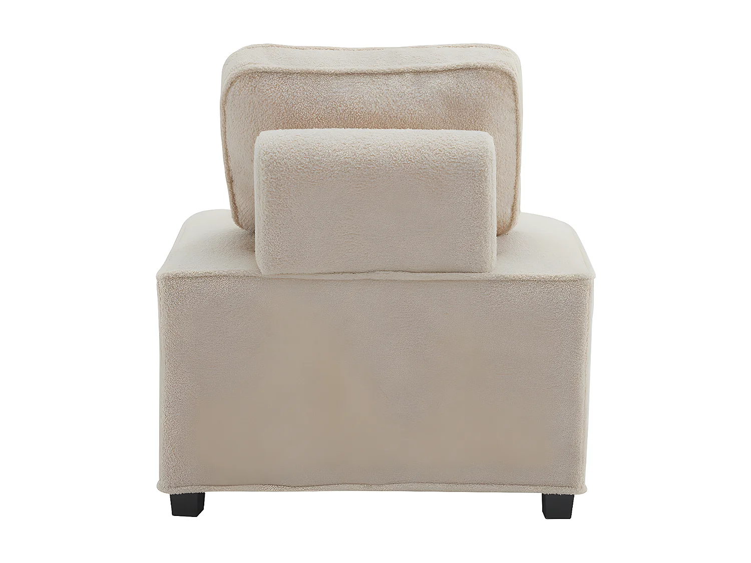 Canape droit individuel chaise sans bras canapé modulaire canapé d'angle 1 personne canapé épissé Teddy fleece Beige