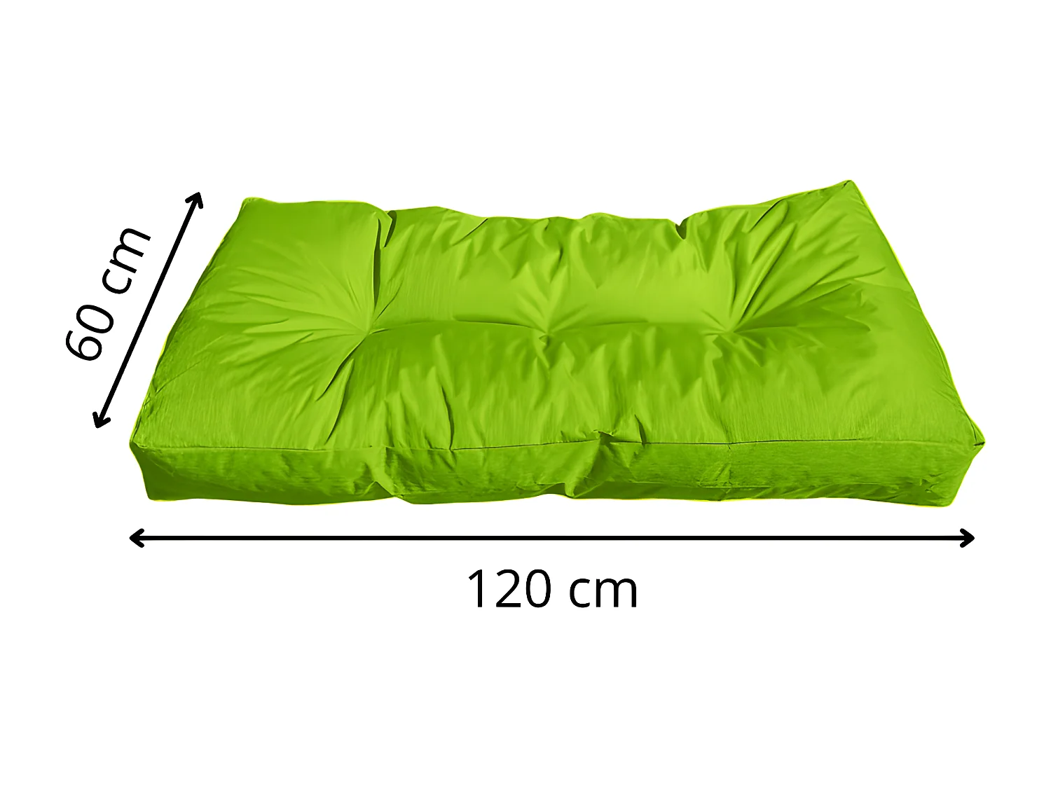 Coussin Palette en polyester 120x60 cm Vert