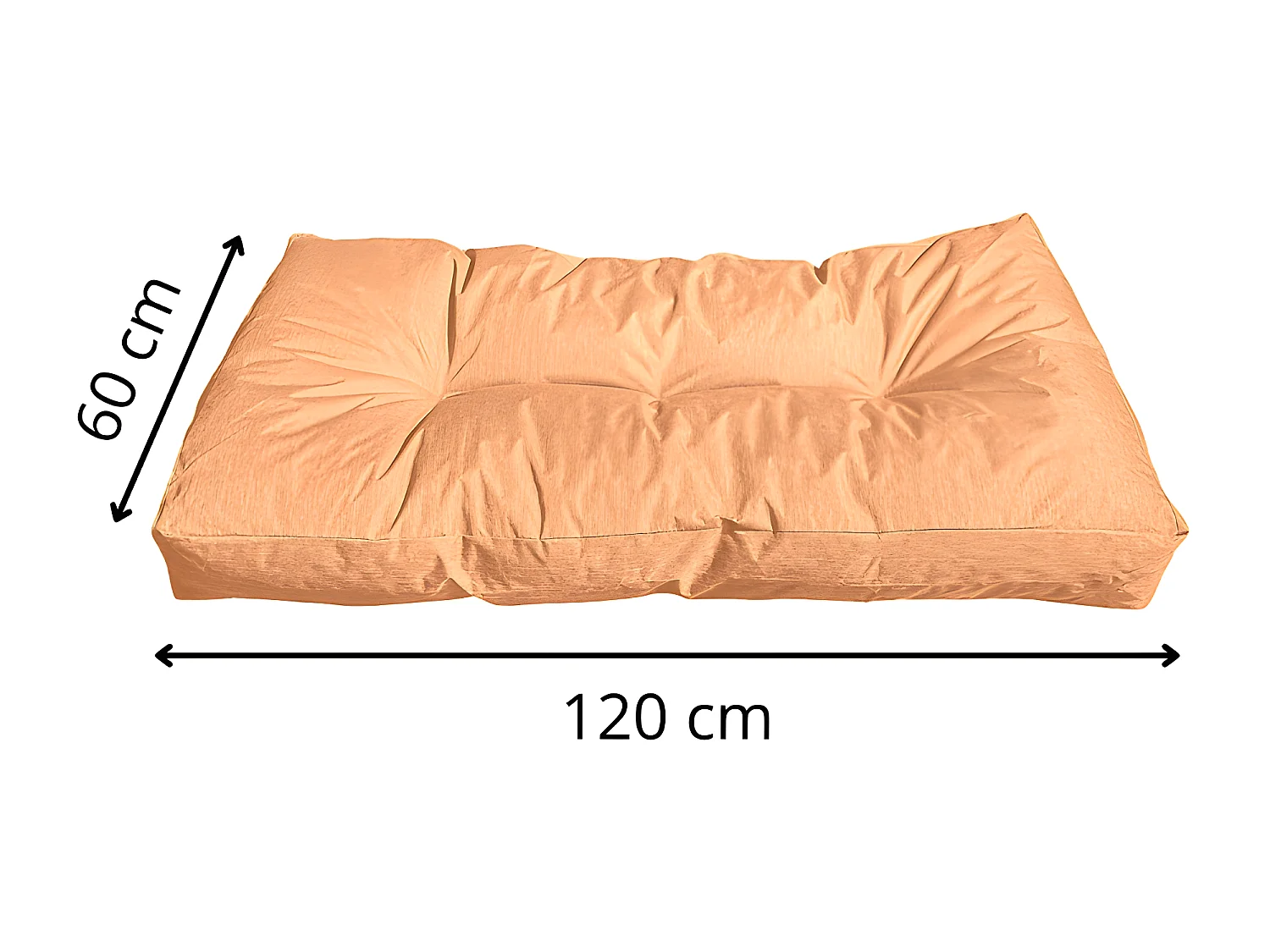 Cuscino per pallet in poliestere 120x60 cm arancione