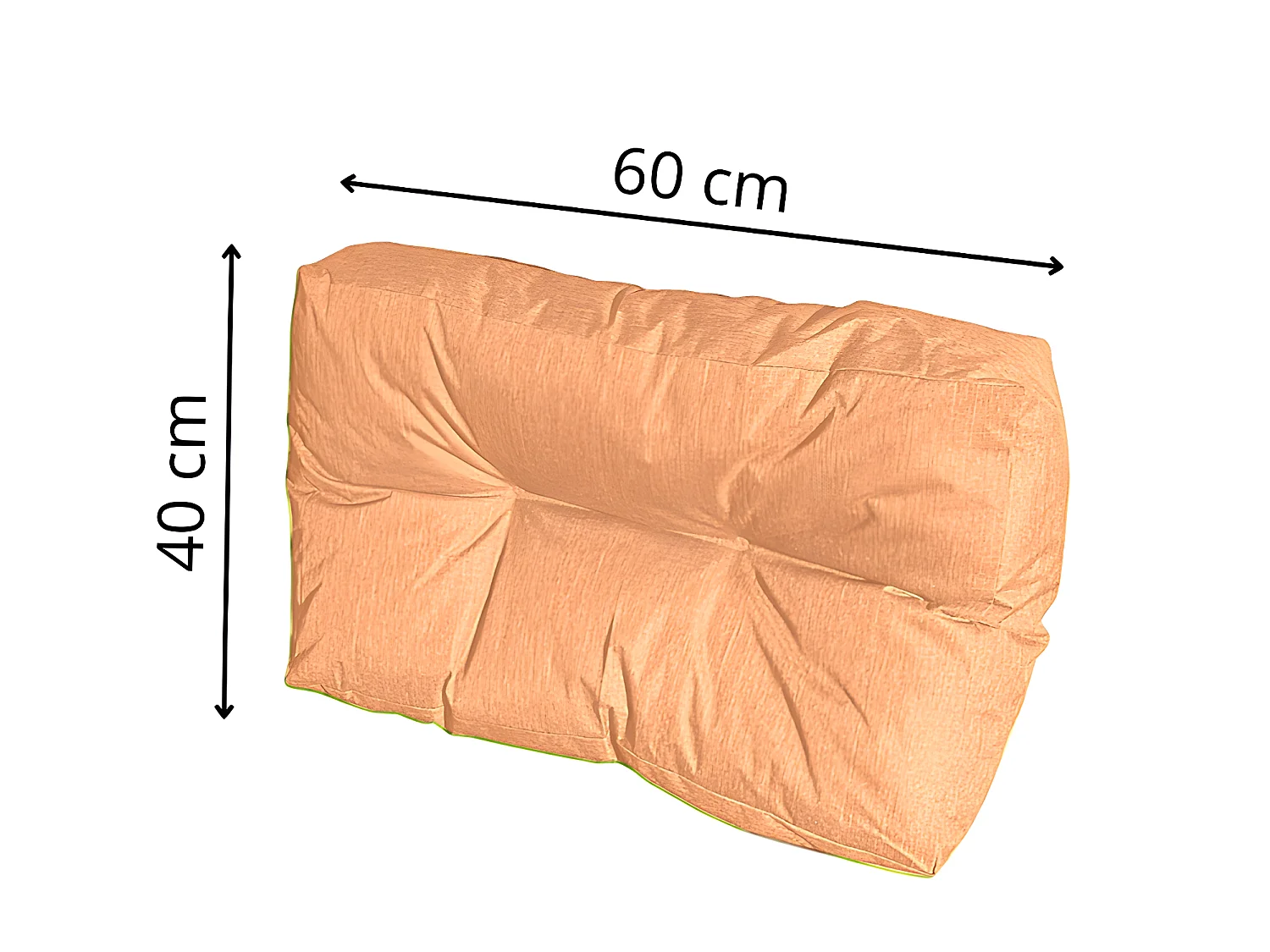 Cuscino angolare per pallet in poliestere 60x40 cm arancione