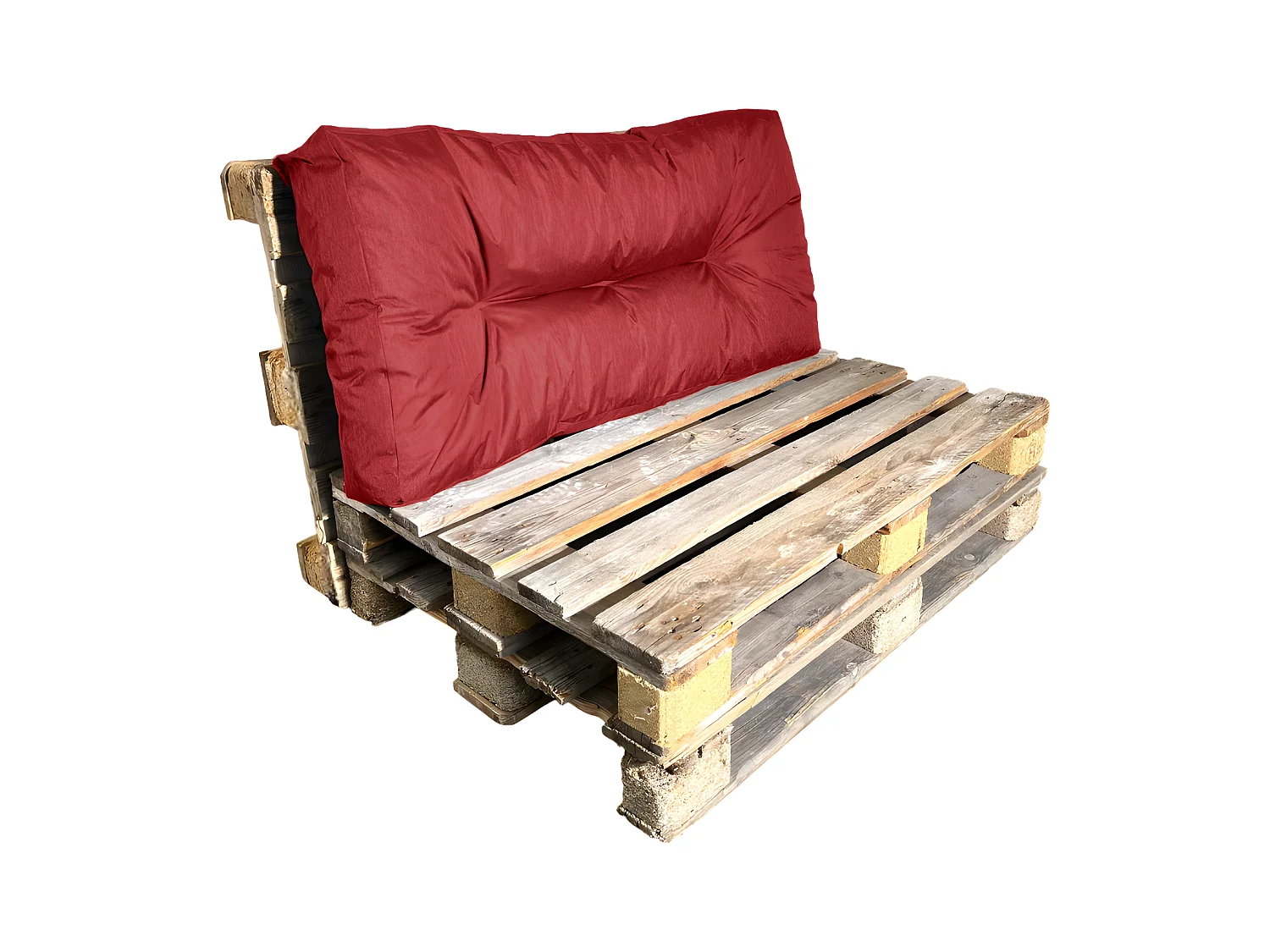 Almofada para paletes conjunto poliéster 120x60 cm vermelho