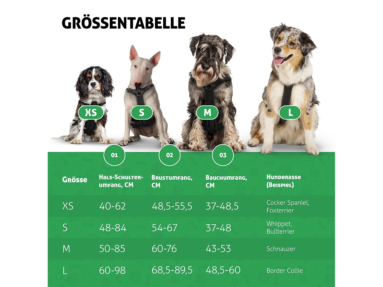Sicherheitsgeschirr Hund (Schwarz, L)
