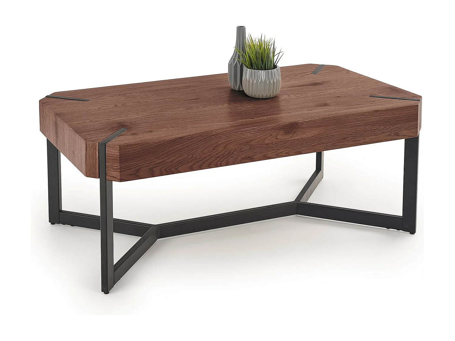 Table basse 110 x 60 cm avec plateau couleur noyer Orchid