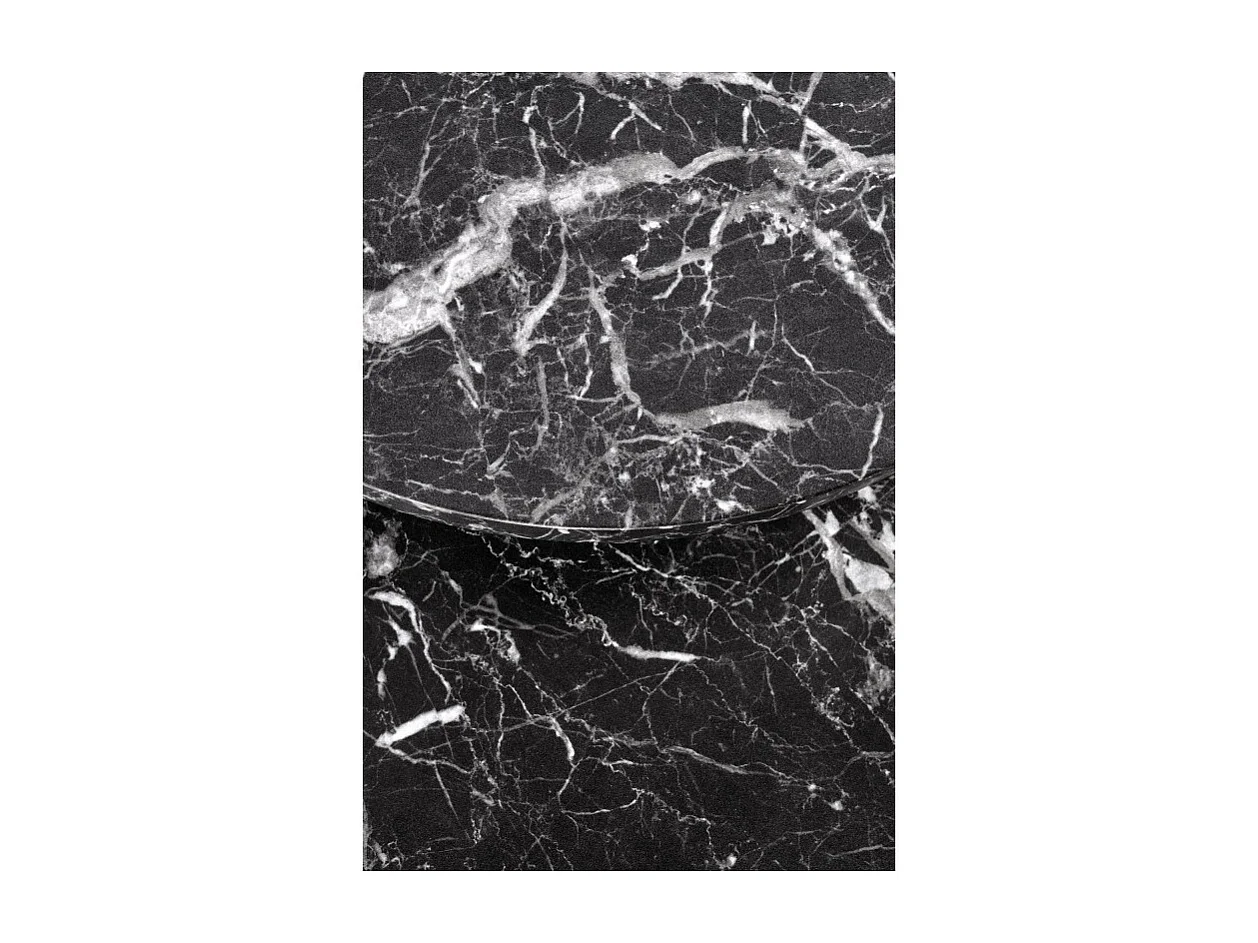 Ensemble de deux tables basses gigognes aspect marbre noir Cepheus