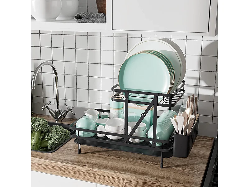 Abtropfgestell 2-stöckig, Geschirrkorb