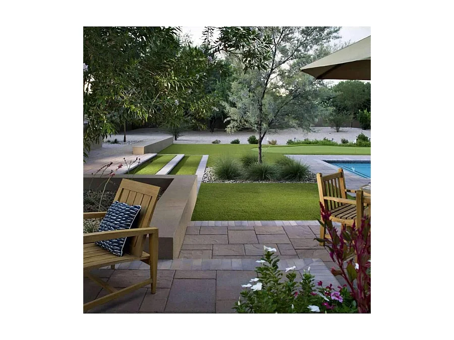 Synthetischer Rasenteppich, Kunstrasen, 25 mm, 1 x 25 MT, 84822