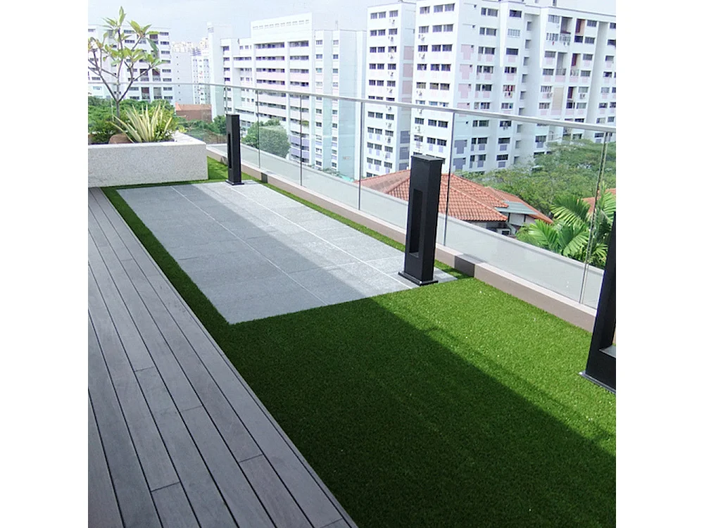 Tapis de pelouse synthétique, fausse herbe artificielle, 7 MM, 1x25 MT, 48689