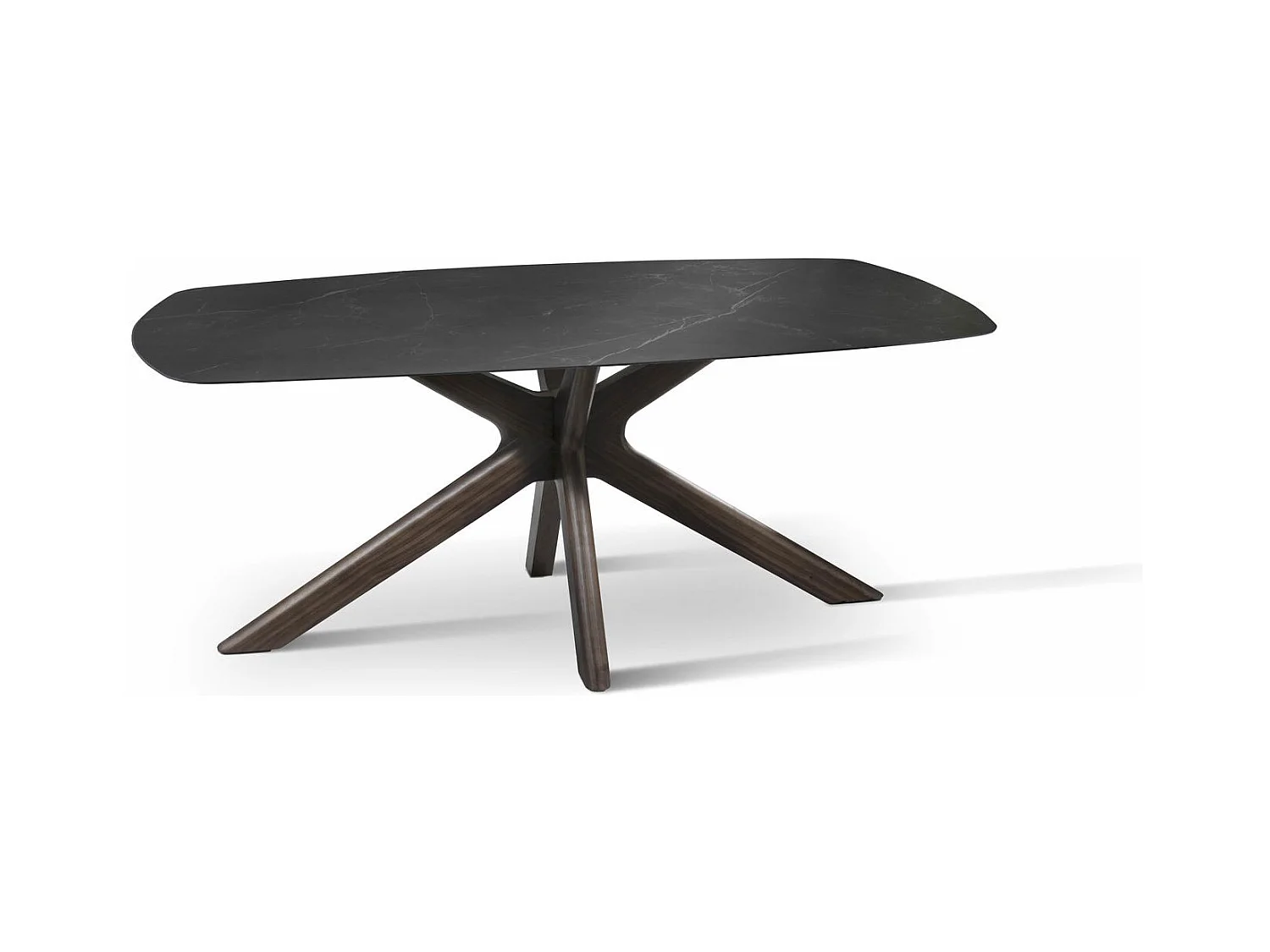 Gemini Table fixe (180 x 90 x 76 cm) en Céramique Noire