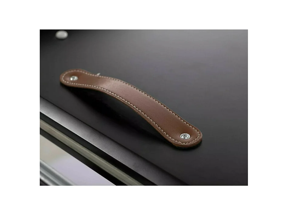 Table à manger extensible 160-200 cm en céramique aspect marbre blanc Tommy