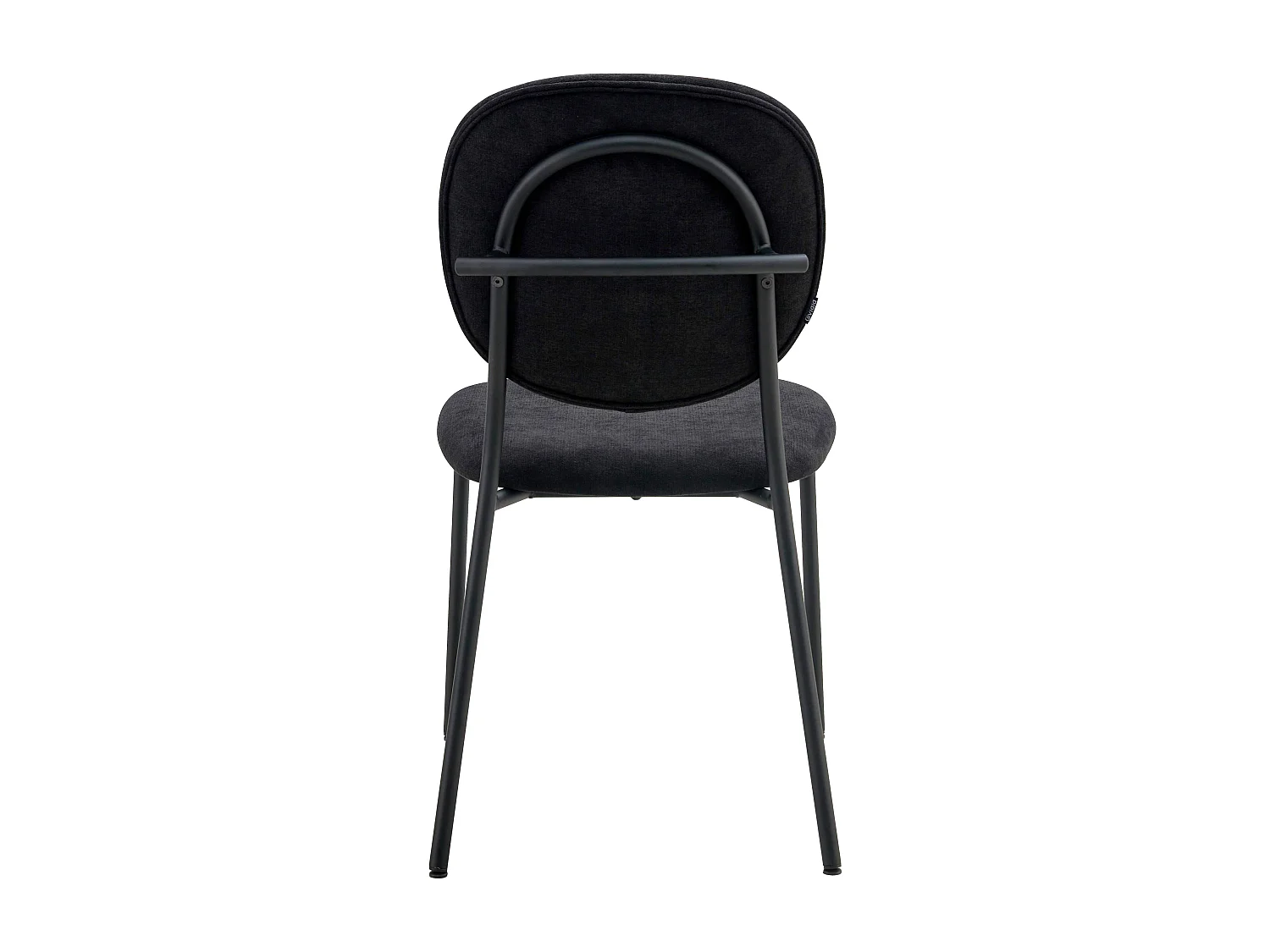 Lot de 2 chaises en acier et tissu noir