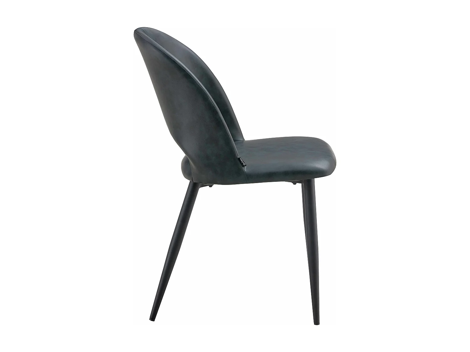 Lot de 2 chaises en acier et textile enduit noir